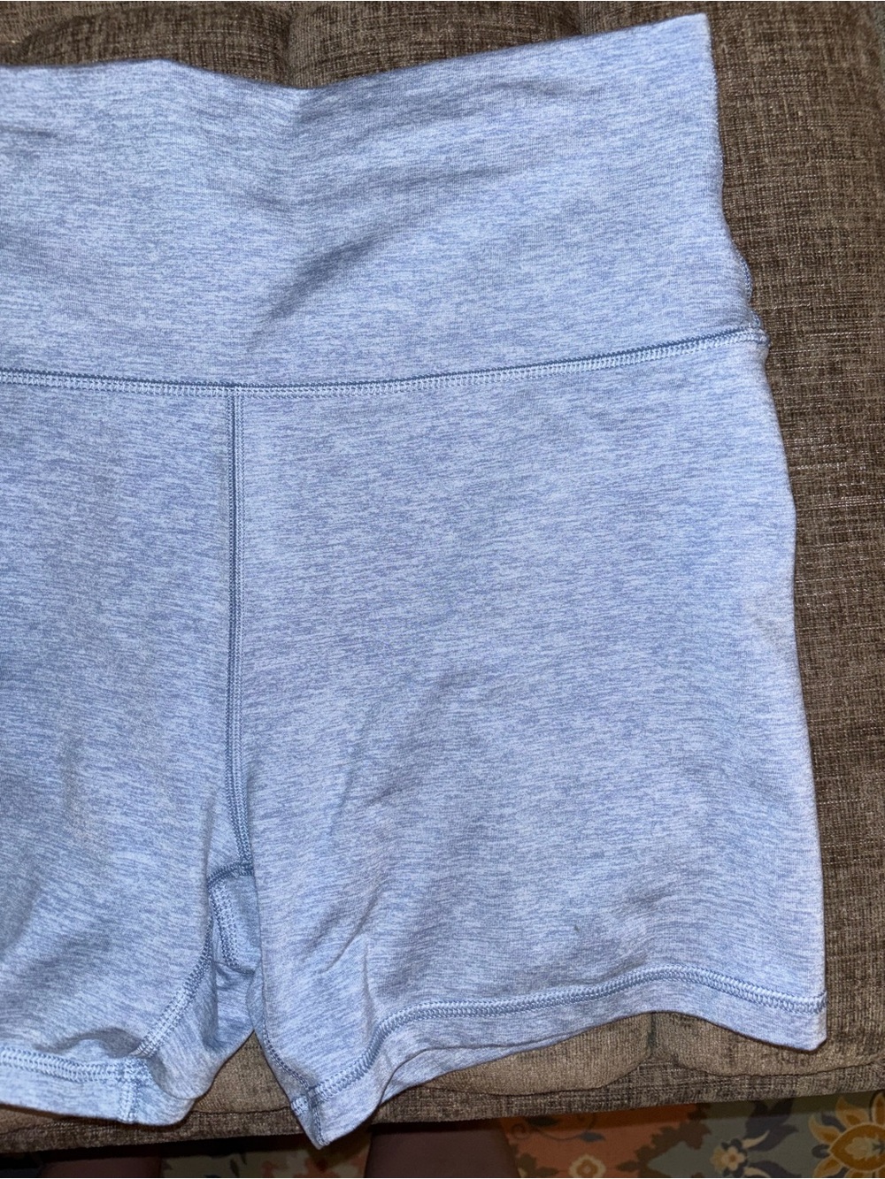 aerie Heather Blue High-Rise Bike Shorts - Picture 4 of 6